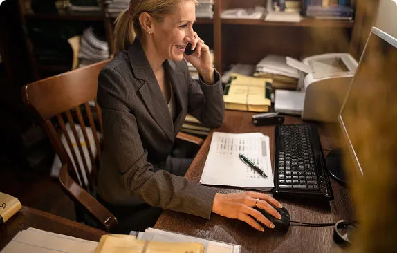 attorney making a phone call