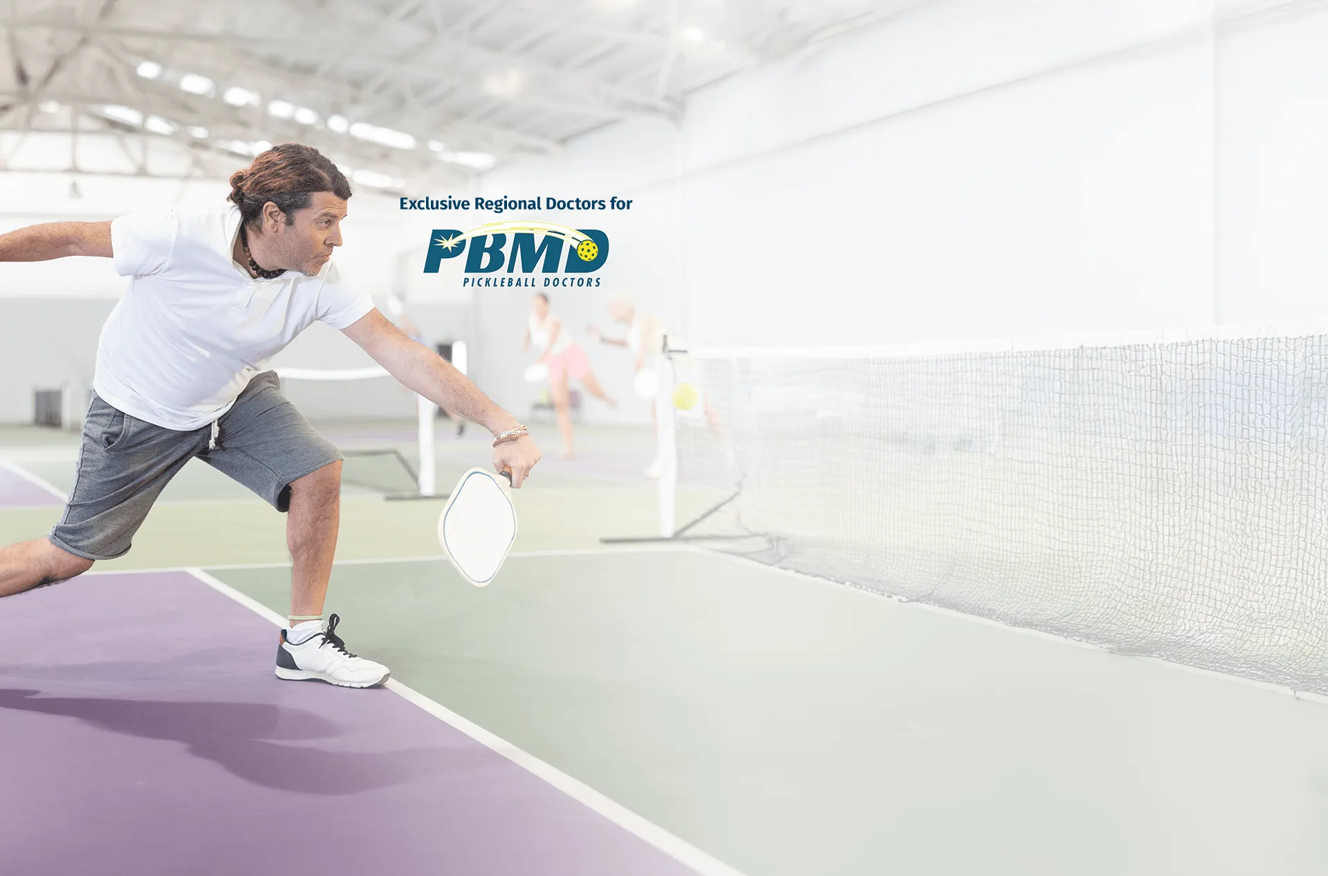 man playing pickleball