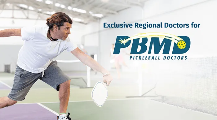 man playing pickleball